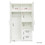 High wardrobe and kitchen cabinet with 2 doors, 2 drawers and 5 storage spaces,white W331S00071