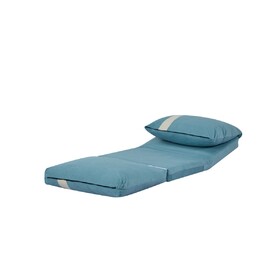 ARIA Modern Floor Sofa Bed - 6-Position Adjustable, 5-Second Foldable, Corduroy Upholstered Bean Bag Base & Pillow - Space-Saving for Small Spaces.