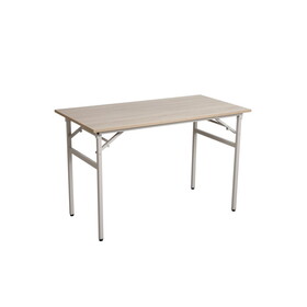 Folding table desk black 47*24 inches computer Workstation No Install creamy white W347110124