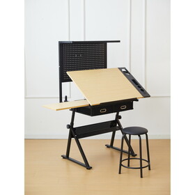 drafting table with Metal perforated board pannel