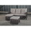 PE WICKER SECTIONAL SOFA 3S with 2 stool and blue cushion W349142179