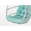 Outdoor Patio Wicker Hanging Chair Swing Chair Patio Egg Chair Uv Resistant Blue Cushion Aluminum Frame W34965371