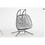 2 person wicker double swing chair with cushion grey W34967535