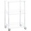 Acrylic Rolling Side Table - 3 Tiers End Table with Lockable Wheels - Small Clear Table for Living Room, W349P143130
