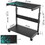 Height Adjustable Computer Tower Stand, 2-Tier ATX-Case CPU Holder Cart Under Desk Mobile PC Laptop Home Office Gaming Accessories w/Rolling Wheels W349P154145