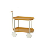 JYCC-YEL Movable Small Pushcart Small Cart Double Layered Coffee Table Leisure Modern Living Room P-W370137986