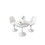 TULIP DINING TABLE,32IN ROUND, WHITE, Mable black, 1pc per ctn W37057246
