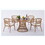 Outdoor dinner simple bamboo woven chair table legs W370P176903