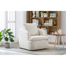 COOLMORE Swivel Barrel Chair, Comfy Round Accent Sofa Chair for Living Room, 360 Degree Swivel Barrel Club Chair, Leisure Arm Chair for Nursery, Hotel, Bedroom, Office, Lounge W395102184