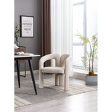 Coolmore Contemporary Designed Fabric Upholstered Accent/Dining Chair /Barrel Side Chairs Kitchen Armchair for Living Room