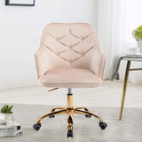 Coolmore Velvet Swivel Shell Chair for Living Room, Office Chair, Leisure Arm Chair Beige W39537647