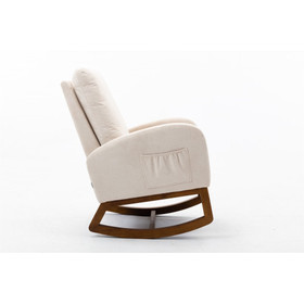 Coolmore Living Room Comfortable Rocking Chair Living Room Chair Beige W39540708