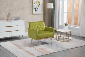 Coolmore Accent Chair, Leisure Single Sofa with Rose Golden Feet