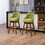 COOLMORE Bar Stools Set of 2 Counter Height Chairs with Footrest for Kitchen, Dining Room and 360 Degree Swivel