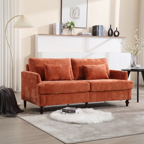 COOLMORE Modern chenille Fabric Loveseat, 2-Seat Upholstered Loveseat Sofa Modern Couch W395P151895