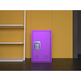 Compact Purple Steel Storage Cabinet: Detachable, Ample Storage Space, Easy assembly W396100782