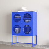 Blue Storage Cabinet with Doors, Modern Blue Accent Cabinet, Free Standing Cabinet, Buffet Sideboards for Bedroom, Kitchen,Home Office W396P165726