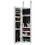 Full Mirror Fashion Simple Jewelry Storage Cabinet with LED Light Can be Hung on The Door or Wall W40750195