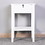 White Bathroom Floor-standing Storage Table with a Drawer W40914889