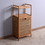 Bathroom Laundry Basket Bamboo Storage Basket with 2-tier Shelf 17.32 x 13 x 37.8 inch W40934117