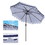 Outdoor Patio Umbrella 9-Feet Flap Market Table Umbrella 8 Sturdy Ribs with Push Button Tilt and Crank, blue/white with Flap[Umbrella Base is not Included] W41921425