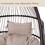 Outdoor Patio Wicker Folding Hanging Chair,Rattan Swing Hammock Egg Chair with C Type Bracket, with Cushion and Pillow W41933277