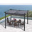 10x10 ft Outdoor Patio Retractable Metal Pergola with Canopy Sunshelter Pergola for Gardens,Terraces,Backyard, Gray W41940784