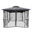10x10 Outdoor Patio Gazebo Canopy Tent with Ventilated Double Roof and Mosquito net(Detachable Mesh Screen on All Sides),Suitable for Lawn, Garden, Backyard and Deck,Gray Top W41940785