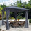 10x10 ft Outdoor Patio Garden Gazebo Tent, Outdoor Shading, Gazebo Canopy with Curtains,Gray W41941638
