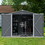 Outdoor Storage Shed 6 x 4 FT Large Metal Tool Sheds, Heavy Duty Storage House with Sliding Doors with Air Vent for Backyard Patio Lawn to Store Bikes, Tools, Lawnmowers Grey