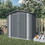 Outdoor Storage Shed 6 x 4 FT Large Metal Tool Sheds, Heavy Duty Storage House with Sliding Doors with Air Vent for Backyard Patio Lawn to Store Bikes, Tools, Lawnmowers Grey
