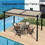 Replacement Canopy Top Cover Fabric for 13 x 10 ft Outdoor Patio Retractable Pergola Sun-shelter Canopy-Khaki W419P144895
