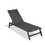 NEW Outdoor Chaise Lounge Chair, Five-Position Adjustable Aluminum Recliner, All Weather for Patio, Beach, Yard, Pool(Grey Frame/Black Fabric) W419P147374