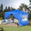 Outdoor 10x 10ft Pop Up Gazebo Canopy Removable Sidewall with Zipper,2pcs Sidewall with Windows,with 4pcs Weight sand bag,with Carry Bag-Blue W419P147519