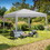 Outdoor 10x 10ft Pop Up Gazebo Canopy with 4pcs Weight sand bag,with Carry Bag-Grey W419P147530