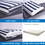2PCS Outdoor Lounge Chair Cushion Replacement Patio Funiture Seat Cushion Chaise Lounge Cushion-blue/white stripe W419P168641