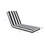 2PCS Outdoor Lounge Chair Cushion Replacement Patio Funiture Seat Cushion Chaise Lounge Cushion-black/white stripe