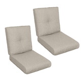 2 pcs Set High Back Patio Chair Cushions, Tufted Rocking Chair Cushions, Adirondack Cushions for Garden Porch Home Office Chair Use,44