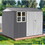 Storage Shed 6 x 8 FT Large Metal Tool Sheds with Window W419S00050