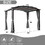 Patio Pergola 9 x 11ft Arched Gazebo with Waterproof Sun Shade Shelter Awning Steel Frame Grape Gazebo for Garden Backyard -Grey W419S00053