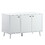 Litter Box Enclosure, Cat Litter Box Furniture with Hidden Plug, 3 Doors,Indoor Cat Washroom Storage Bench Side Table Cat House, Large Wooden Enclused Litter Box House, White W42090258