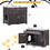 Litter Box Enclosure, Cat Litter Box Furniture with Hidden Plug, 2 Doors,Indoor Cat Washroom Storage Bench Side Table Cat House, Large Wooden Enclused Litter Box House, Essprosso W42090266
