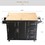 Kitchen Island & Kitchen Cart, nMobile Kitchen Island with Extensible Rubber Wood Table Top,nadjustable Shelf Inside Cabinet,n3 Big Drawers, with Spice Rack, Towel Rack, nBlack-Beech . W420S00004