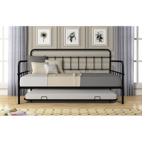 Metal Frame Daybed with Trundle W42738220