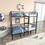 Twin Size Loft Bed with Table Sets Transformable to Twin over Twin Bunk W427S00068