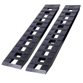 Heavy-Duty Ramps with Top Hook Attaching End, Universal Loading Ramp for Motorcycle, Tractor, ATV/UT 72" x 14" 8800 LBS 1 Pair 2 Ramps Aluminum,Black Coating W465104164