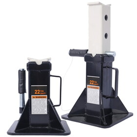 Heavy Duty Pin Type Professional Car Jack Stand with Lock, 22 Ton (44,000 lb) Capacity, Black, 1 Pair W465110078