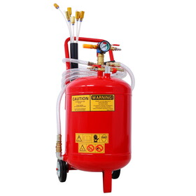 Oil Extractor, Portable Air Pneumatic Waste Oil Garage Extractor Drain Draine Tank Professional Fluid Evacuator, Portable, Integrated Level Gauge, Use with Oil, Transmission Fluid and Anti-F