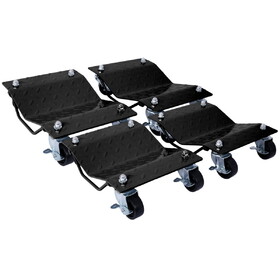 Car Dolly, Heavy Duty Wheel Dolly,4 Tire Wheel Dolly Car Stakes 6000lbs Capacity,Black W465136665