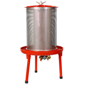Hydraulic Fruit Wine Apple Press 10.7Gallon/40L -Stainless Steel for Wine Cider Making W46532332